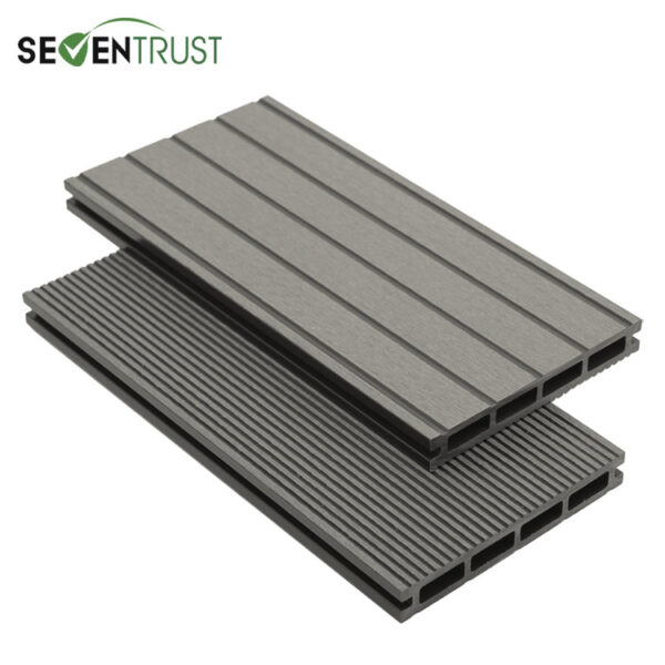 Contemporary Composite Grooved Grey Decking