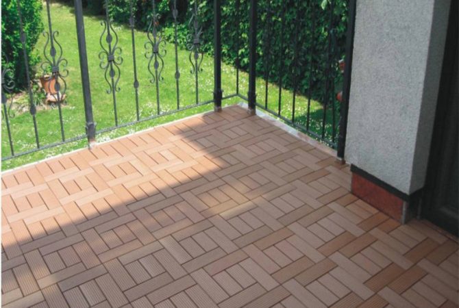 Interlocking Composite Wood Decking Tiles