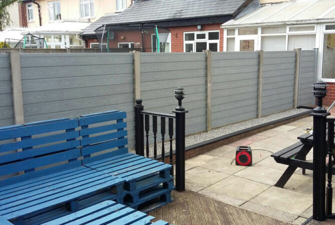 wood plastic garden fence