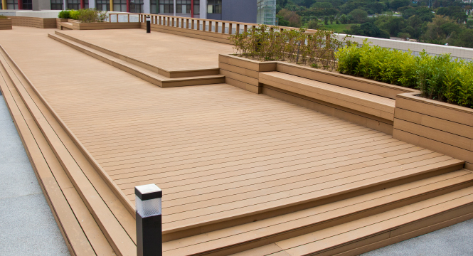 Insect-proof Imitation Solid Wood Outdoor Wood-plastic Composite Decking