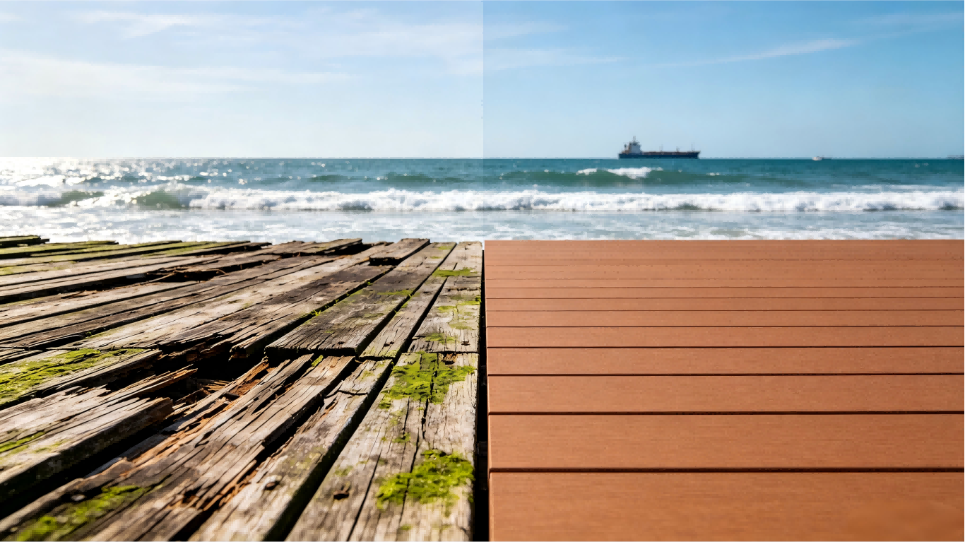 WPC Panels and Ordinary Solid Wood in Coastal Projects